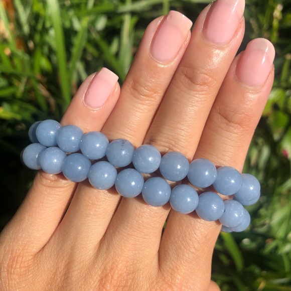 Angelite One Size Fits All Crystal Bracelet - Picture 1 of 1